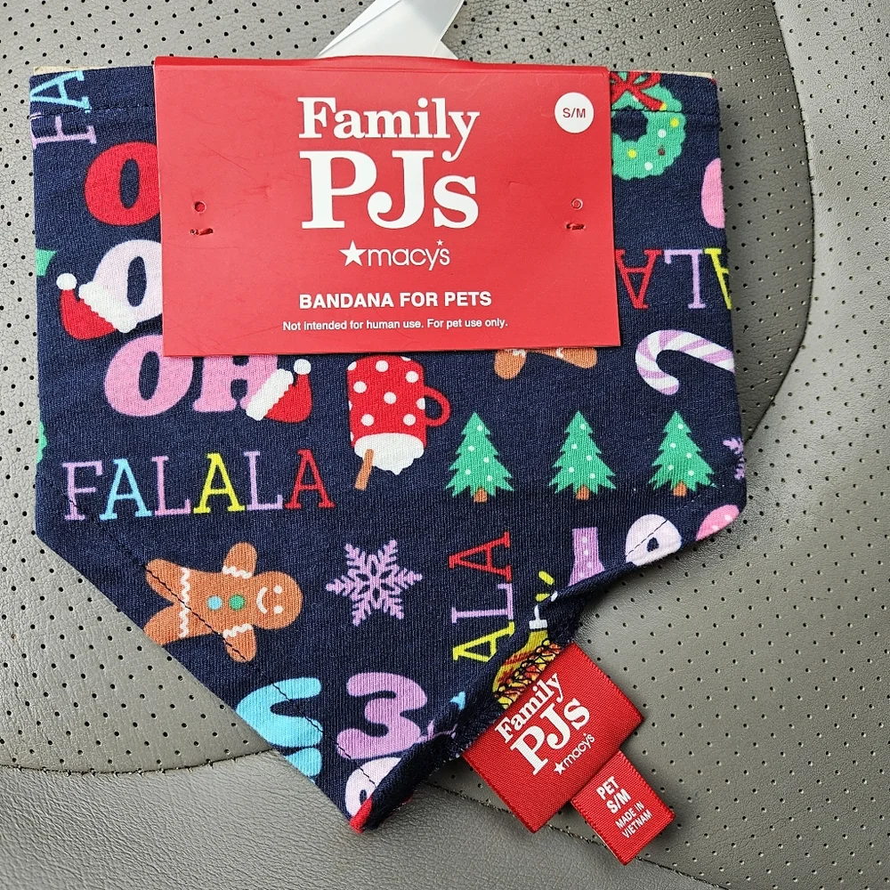 Family PJ's bandana for pets Sz XS